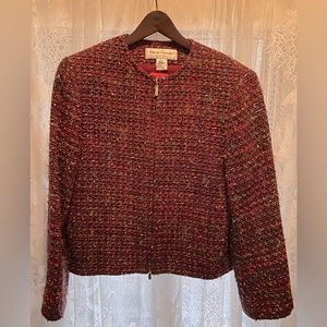 Rena Rowan Wool Tweed Zip Jacket